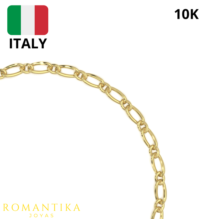 Pulsera Figaro 1x1 3.2mm 10K
