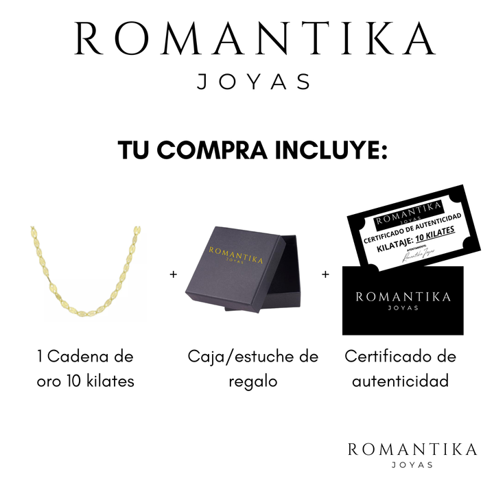 Cadena Grano De Cafe 1.5mm Oro 10K