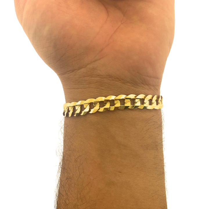 Pulsera Barbada Cubana 8.5mm 10k 21cm