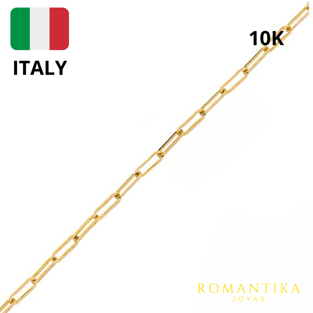 Pulsera Paperclip 2mm 18cm 10k