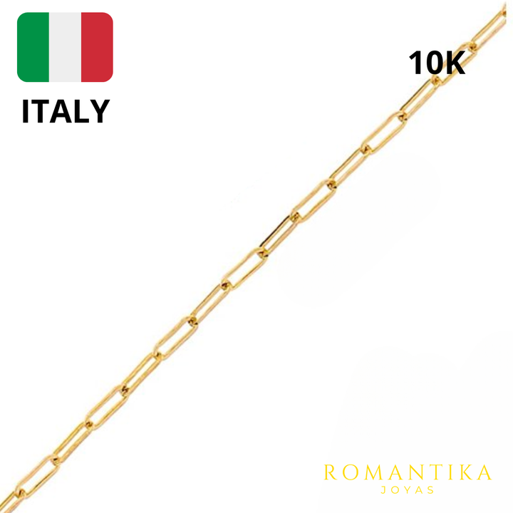Pulsera Paperclip 2mm 18cm 10k