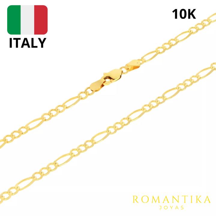 Cadena Figaro 3x1 Oro Solido 3.5mm 10k