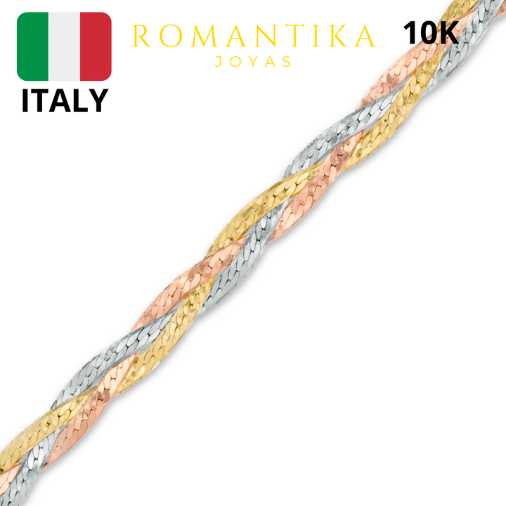 Pulsera Esclava Trenzada Florentina 10k