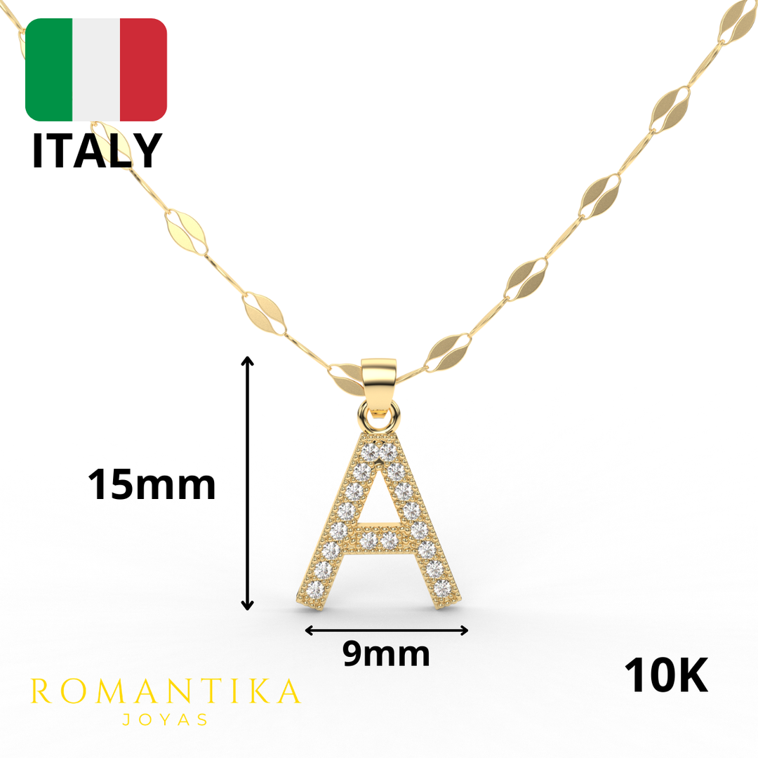 Collares Inicial Letras Oro 10k