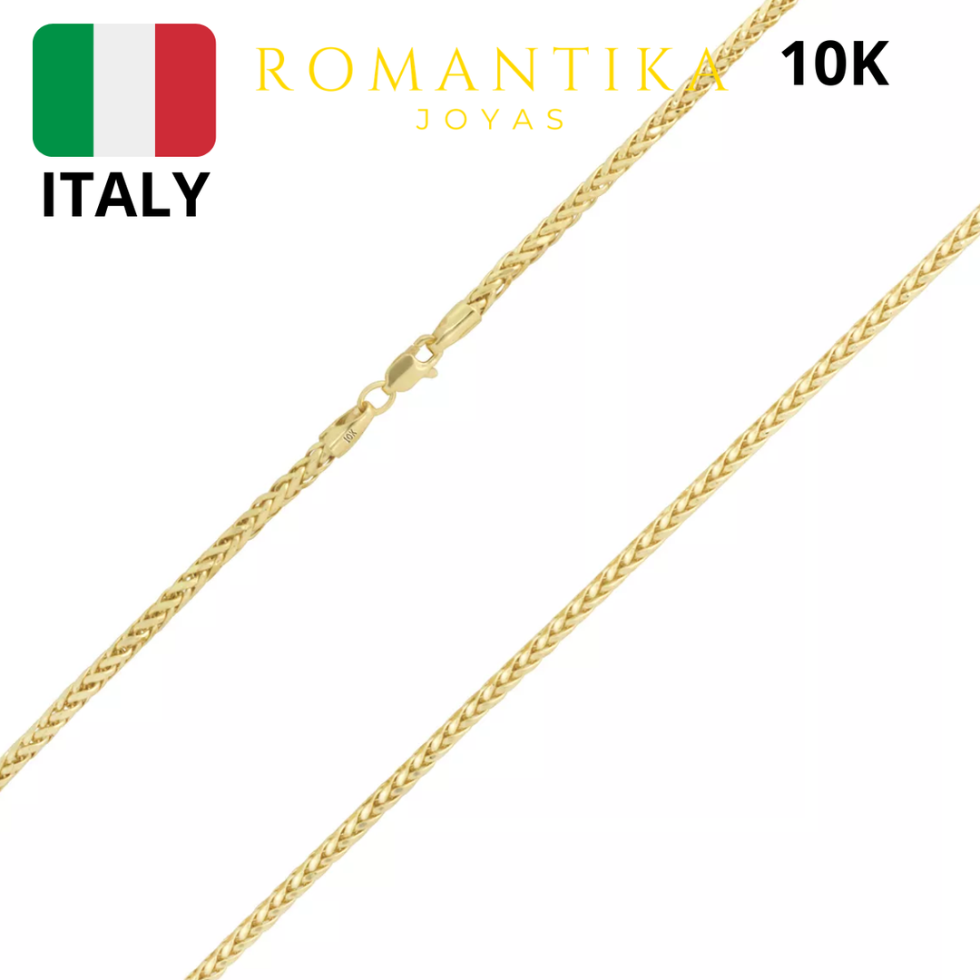 Cadena Tejido Espiga 60cm 2mm 10k