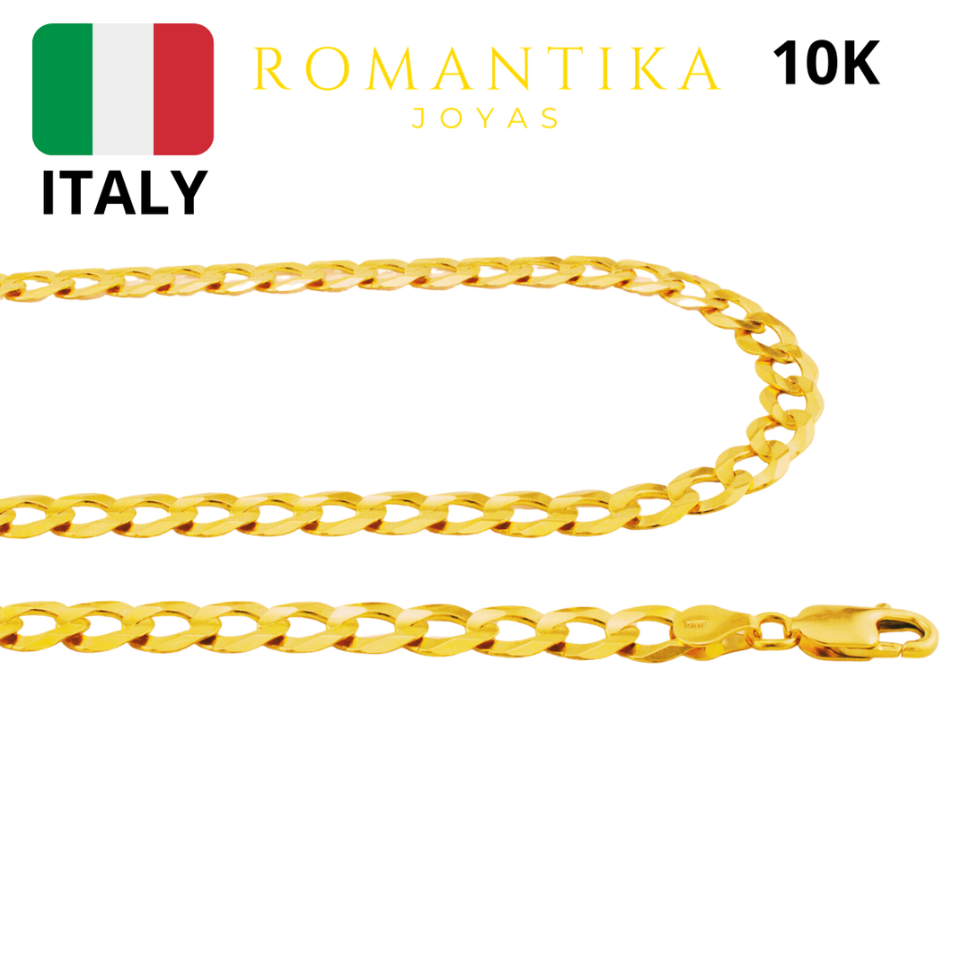 Cadena Barbada Cubana 8mm 65cm 10k