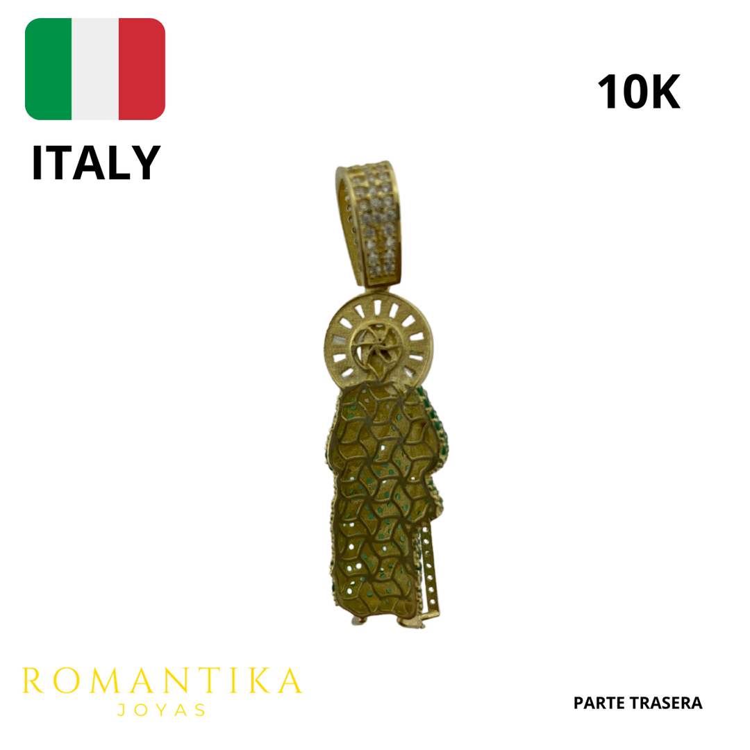 Dije San Judas Tadeo Con Zirconias Oro 10k