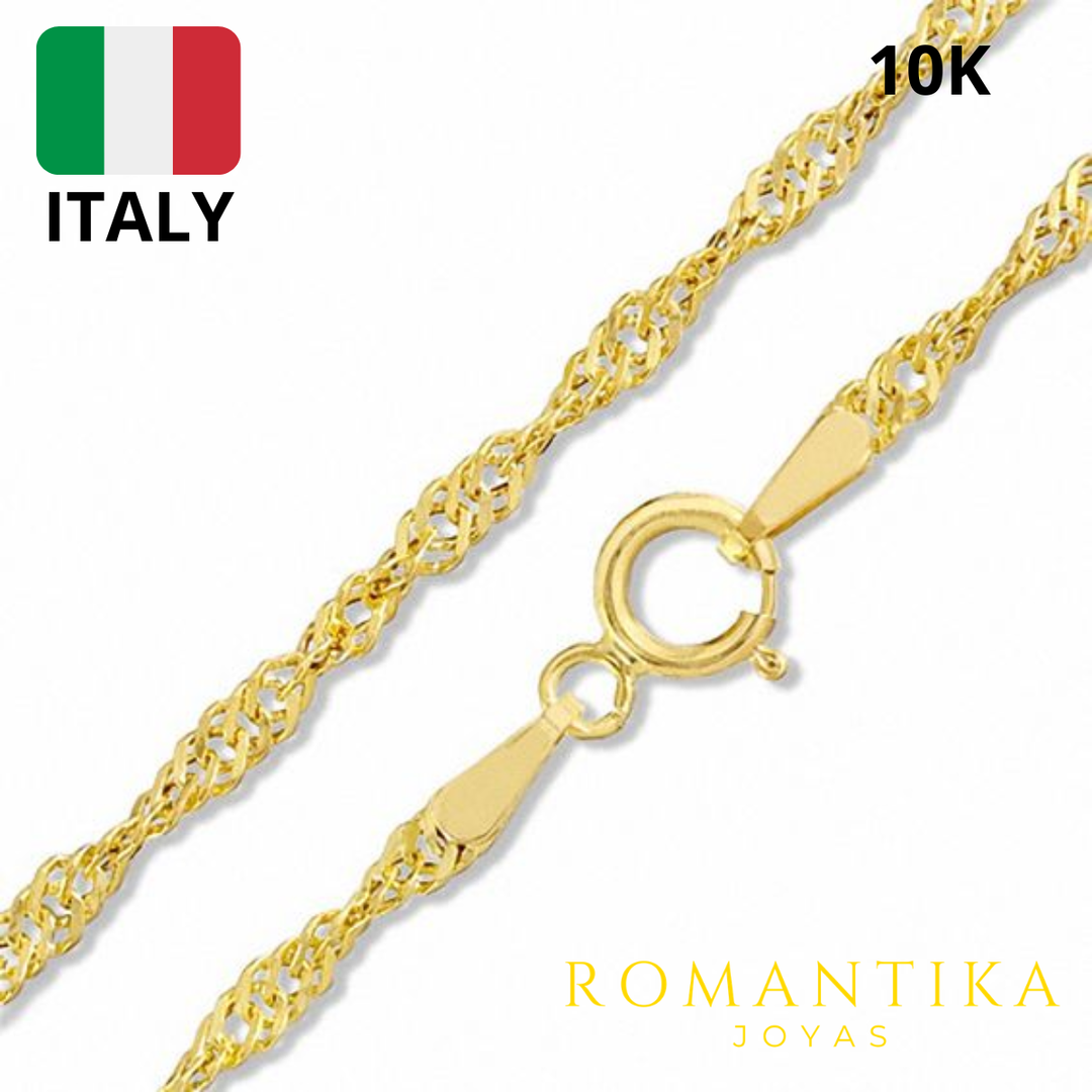 Cadena Singapur Mini Torzal 2mm 10k