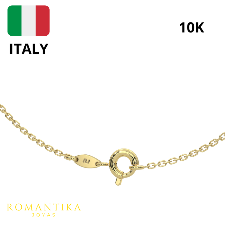 Pulsera Triple Aro Brilloso 18cm 10k