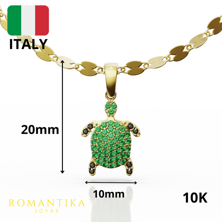 Collar Gargantilla De Tortuga De Oro 10k