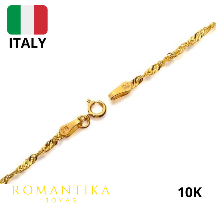 Collar con Cruz Semanario de 45cm 10k