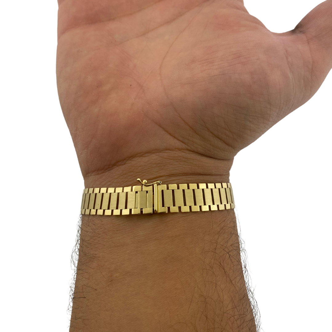 Pulsera Tejido Rolex Jubilee Oro 10k 18cm