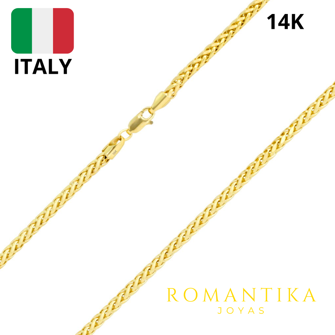 Cadena Espiga Oro 3mm 14k