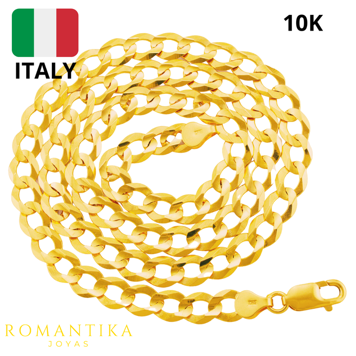 Cadena Barbada Cubana 8mm 65cm 10k