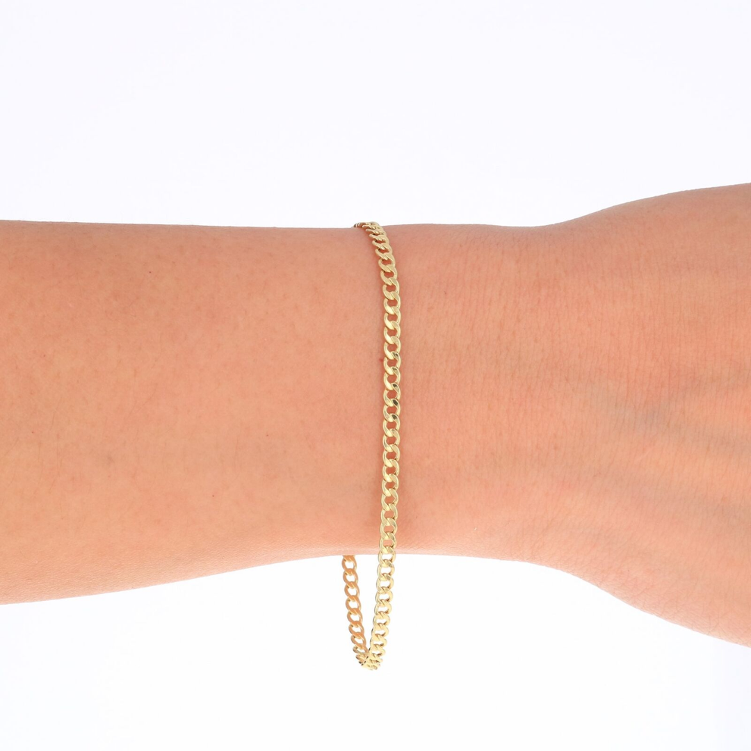 Pulsera Barbada 18cm 2.2mm 10k