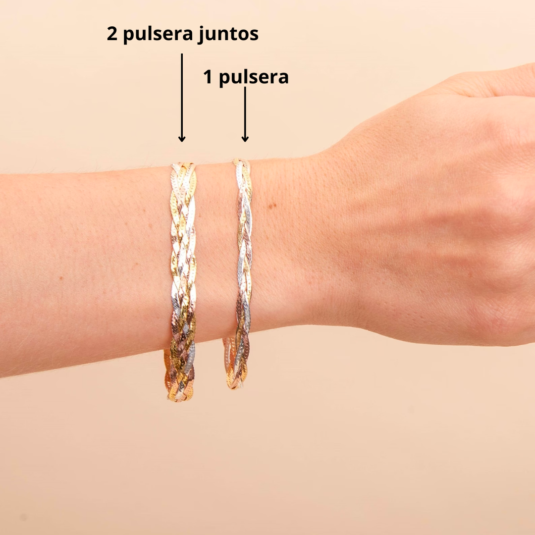 Pulsera Esclava Trenzada Florentina 10k