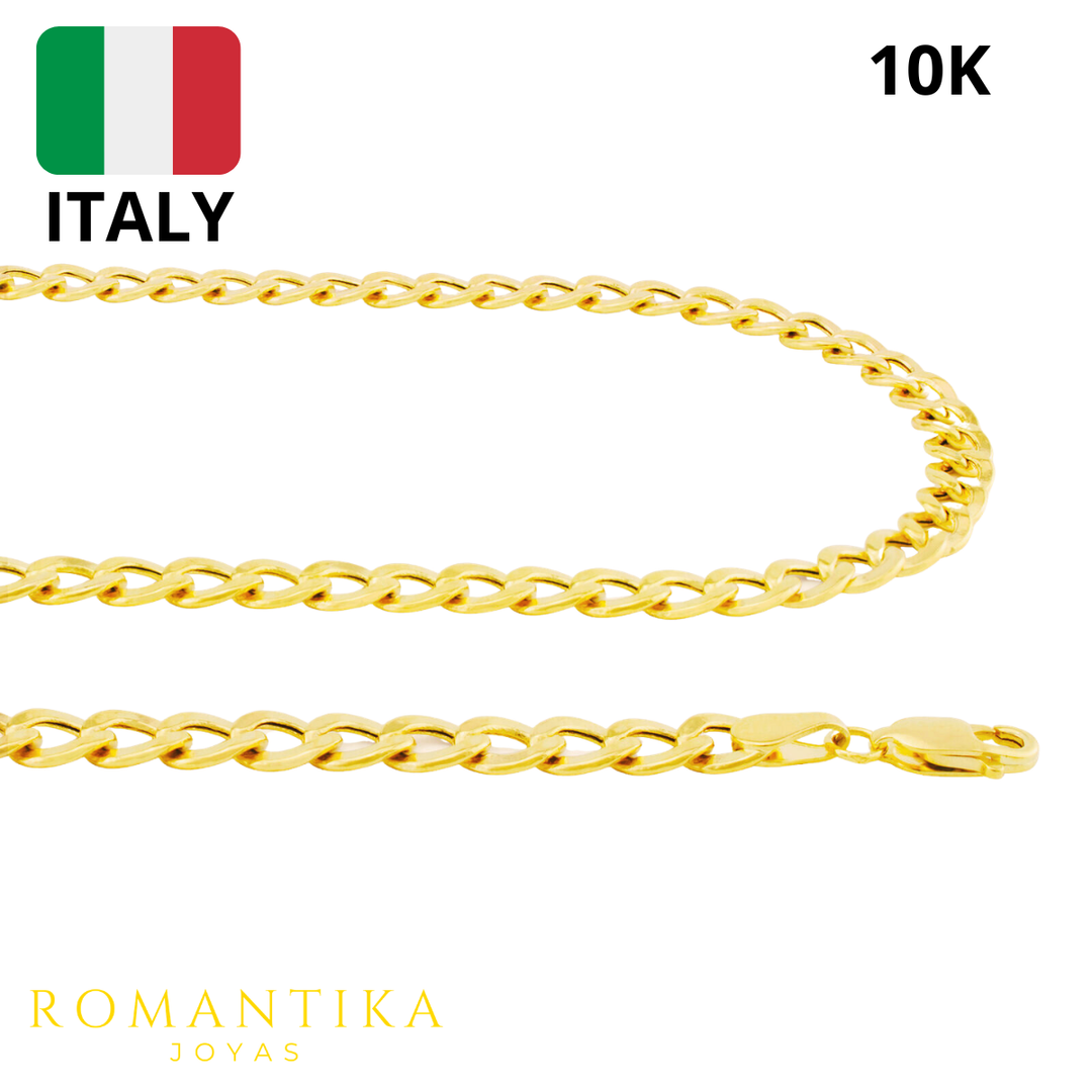 Cadena Barbada Cubana 6mm 10k