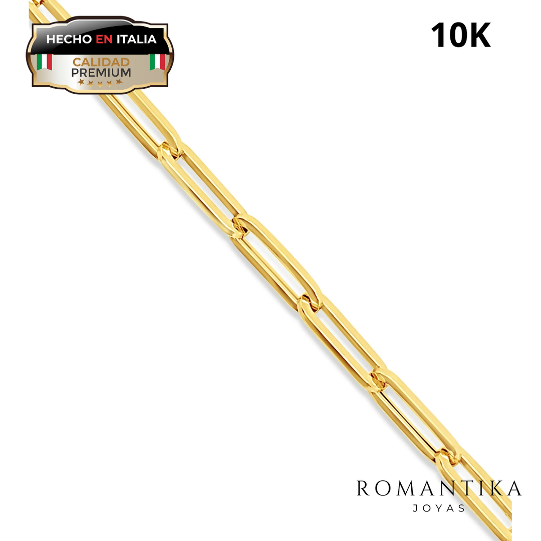 Cadena Paper Clip 2mm Oro 10K