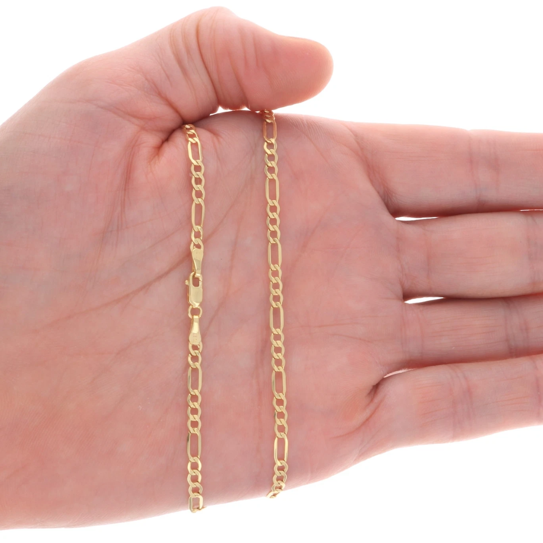 Pulsera Figaro 3x1 3.5mm 10k