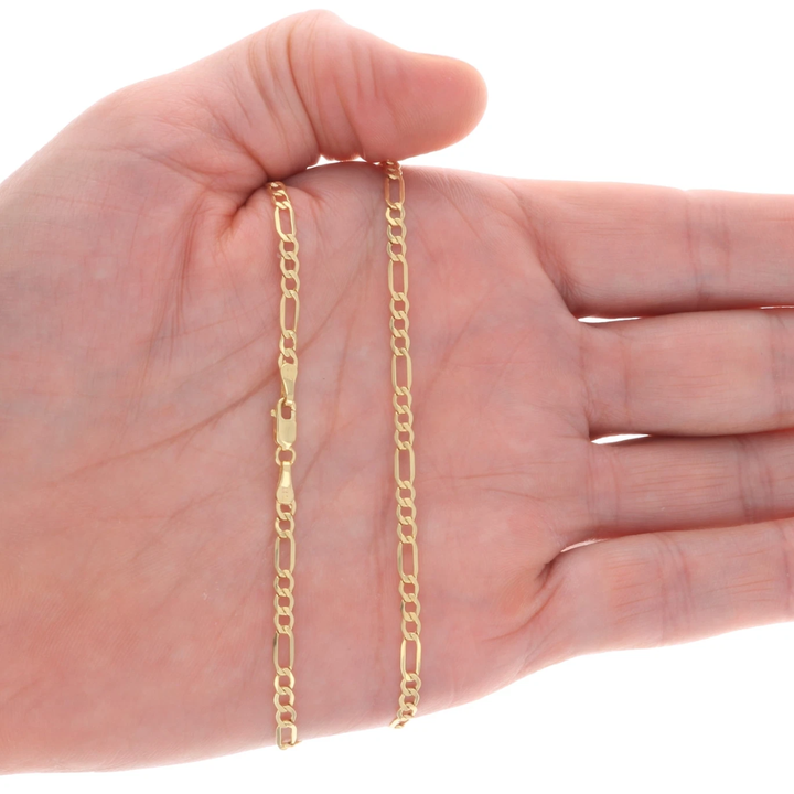 Pulsera Figaro 3x1 3.5mm 10k