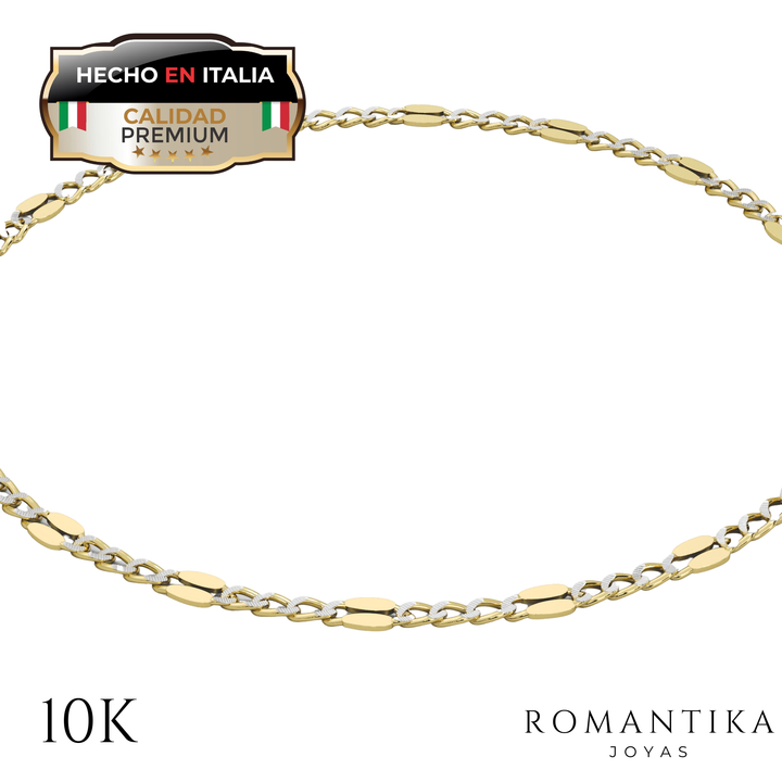 Pulsera Mini Remache Diamantada 10k 2mm