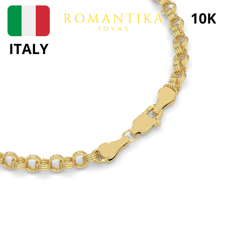 Pulsera China Triple Rolo 3.5mm 18cm 10k