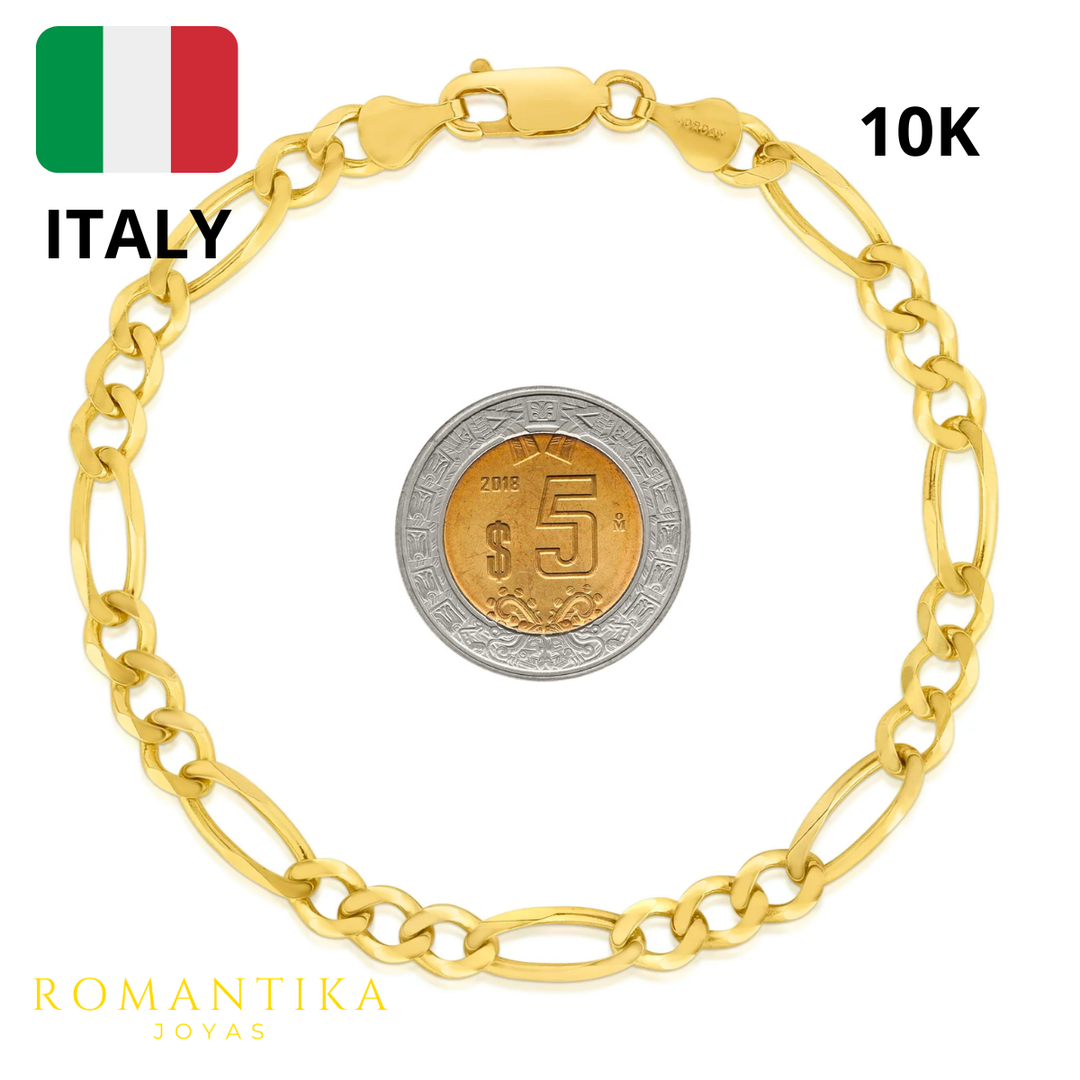 Pulsera Figaro 6mm 10k