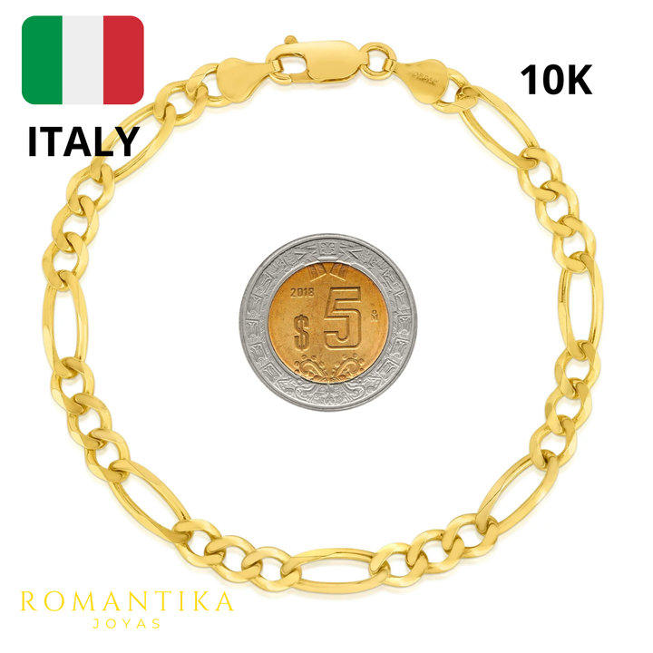 Pulsera Figaro 6mm 10k