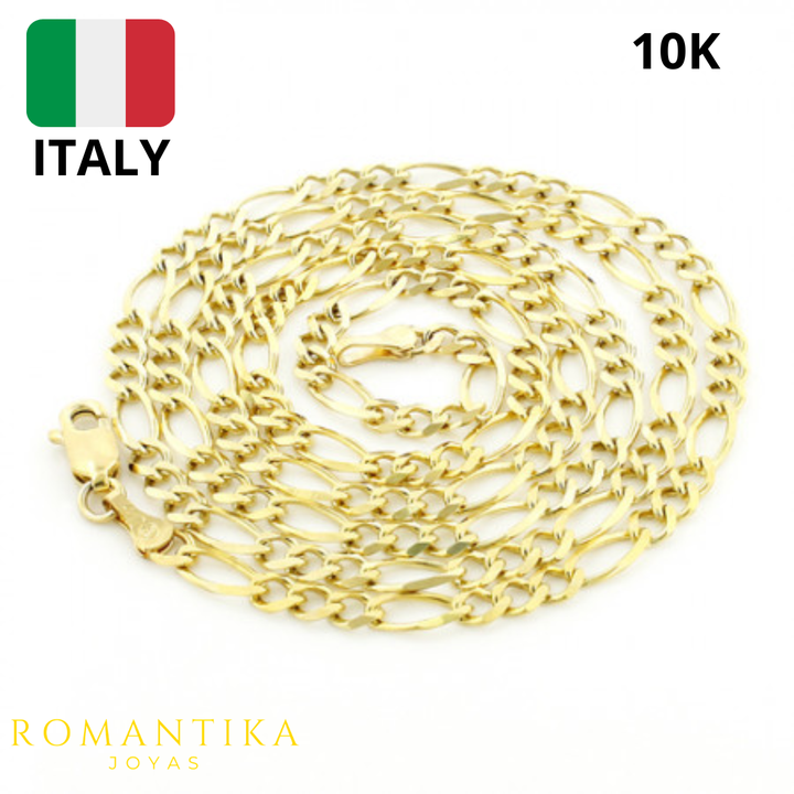 Cadena Figaro 3x1 Oro Solido 3.5mm 10k