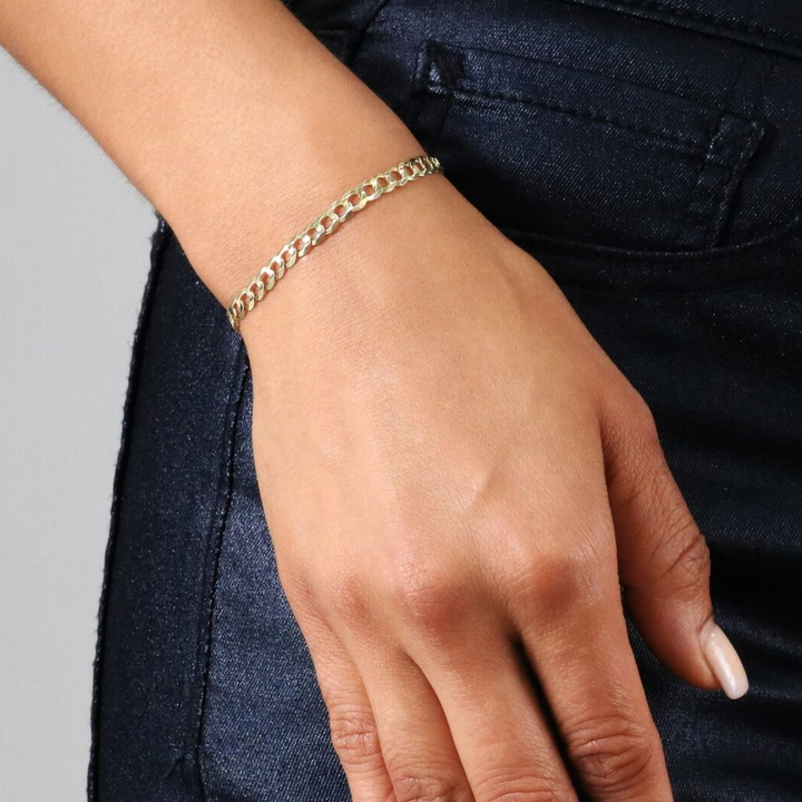 Pulsera Barbada 21cm 5.2mm 10k