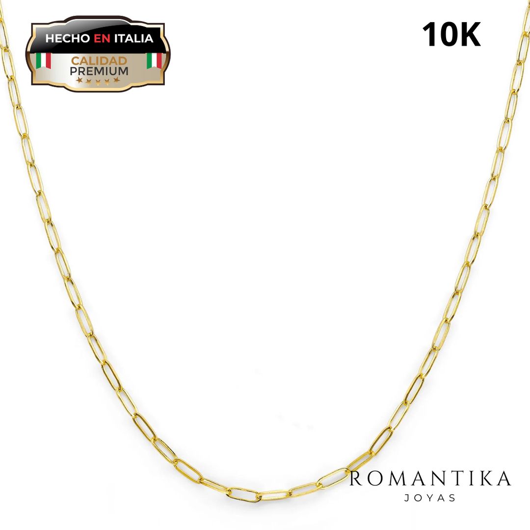 Cadena Paper Clip 2mm Oro 10K