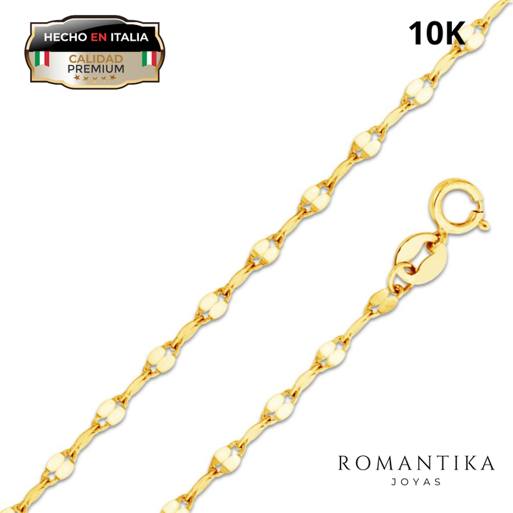 Cadena Grano De Cafe 1.5mm Oro 10K