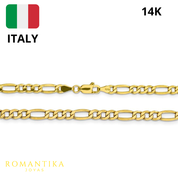 Pulsera Esclava Figaro 4.4mm 14k