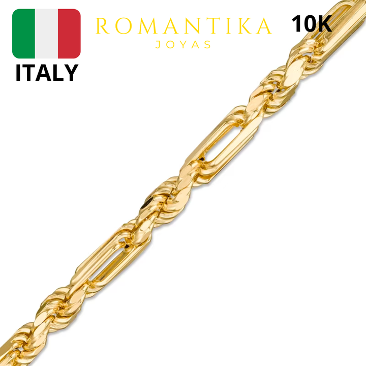 Cadena Milano Figaro Torzal 10k 2.5mm