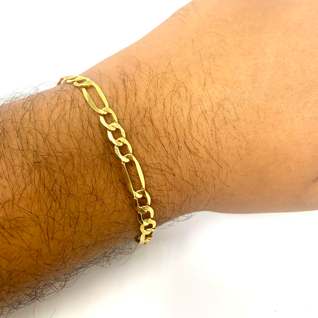 Pulsera Figaro 6mm 10k