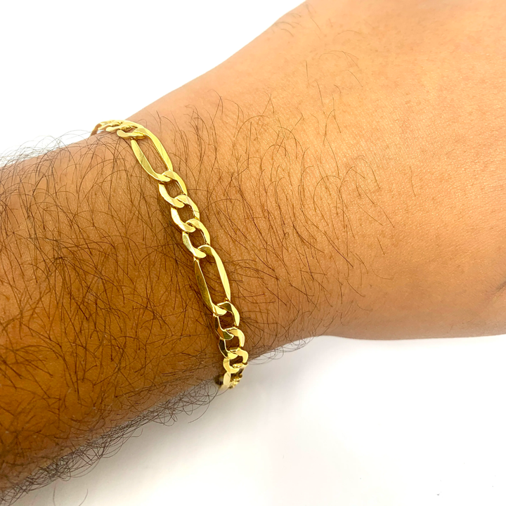Pulsera Figaro 6mm 10k