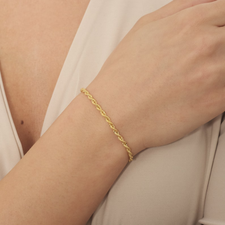 Pulsera Torzal 2.2mm Oro 10 Kilates