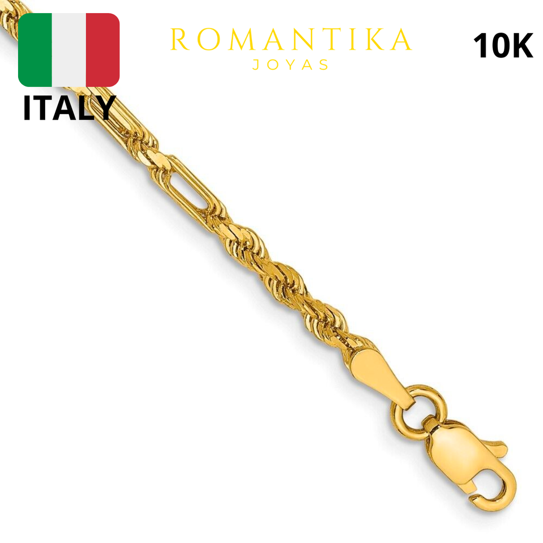 Cadena Milano Figaro Torzal 10k 2.5mm