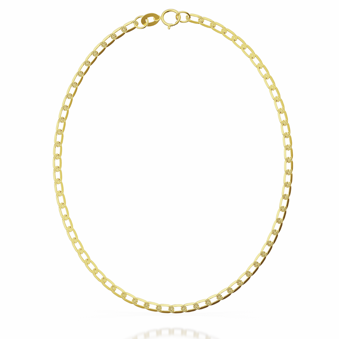 Pulsera Barbada 2mm 10k
