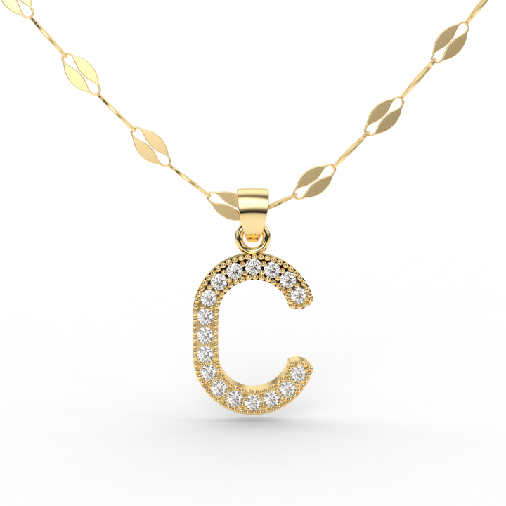 Collares Inicial Letras Oro 10k