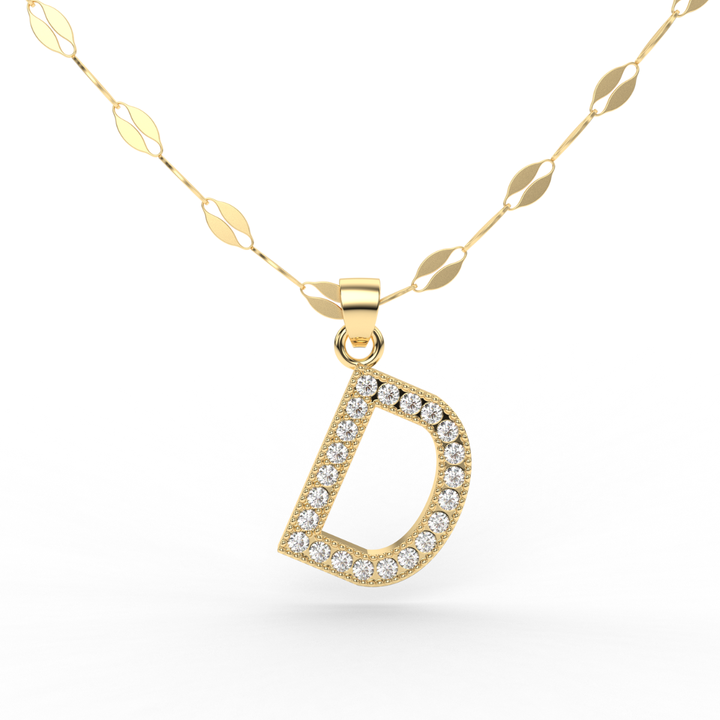 Collares Inicial Letras Oro 10k