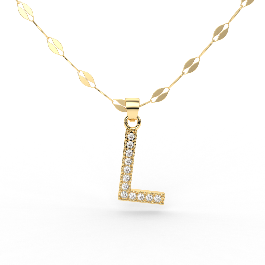 Collares Inicial Letras Oro 10k