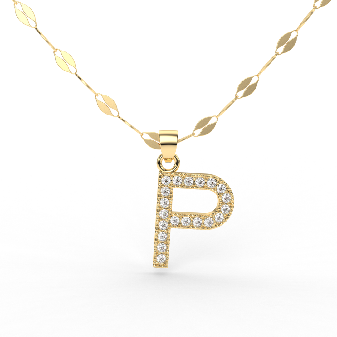 Collares Inicial Letras Oro 10k