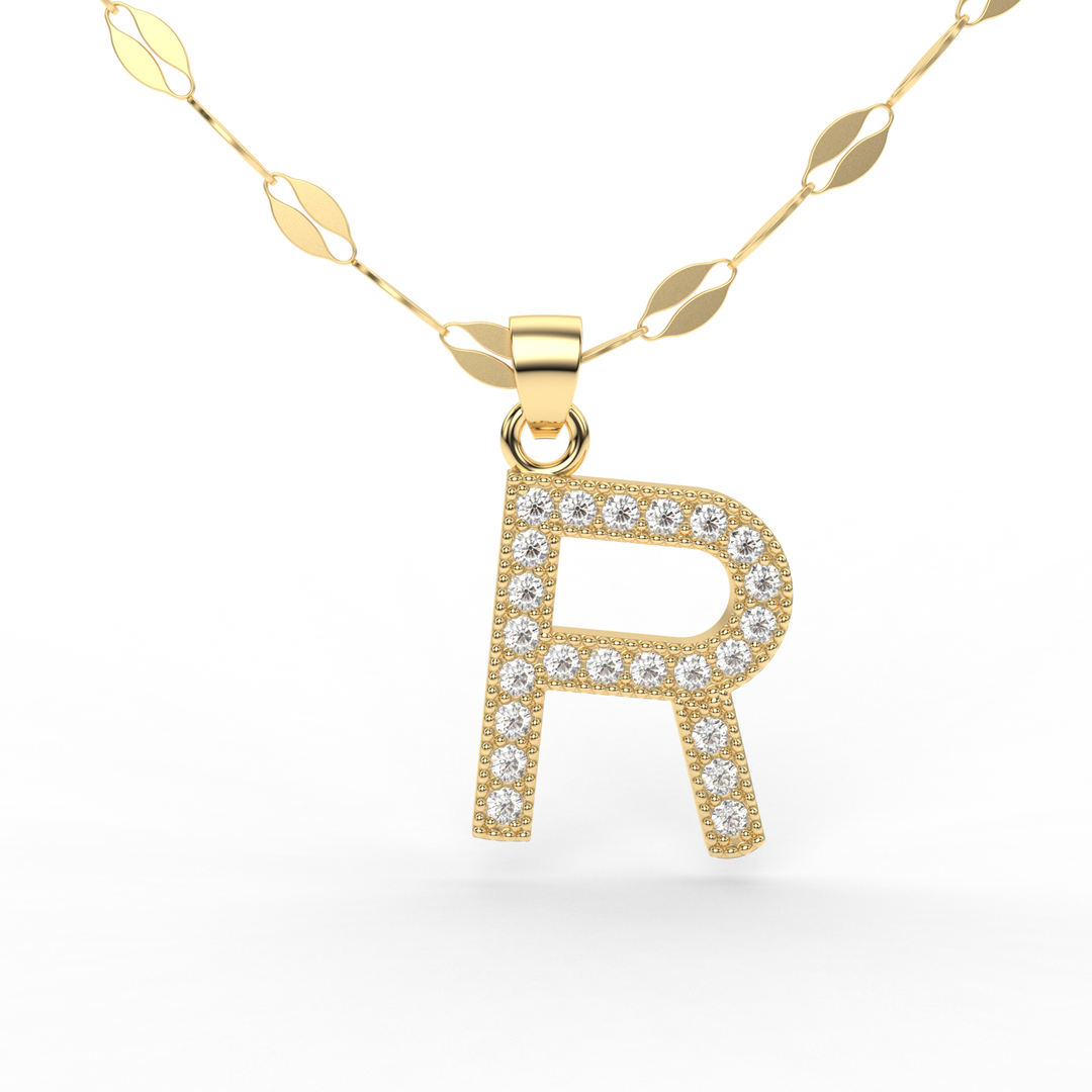 Collares Inicial Letras Oro 10k
