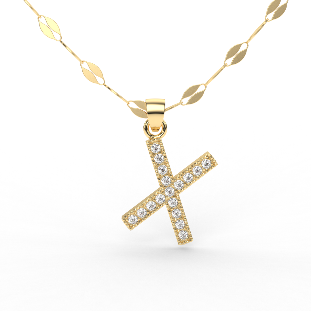 Collares Inicial Letras Oro 10k