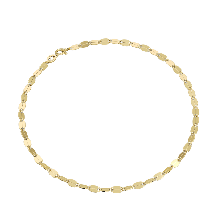 Pulsera Grano De Café 18cm 1.5mm Oro Italiano 10K