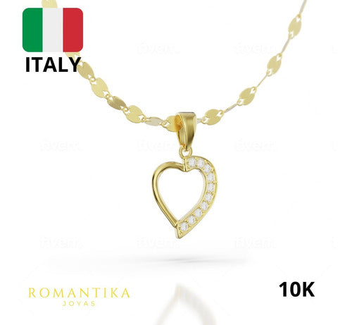 Collar Corazón Zirconia