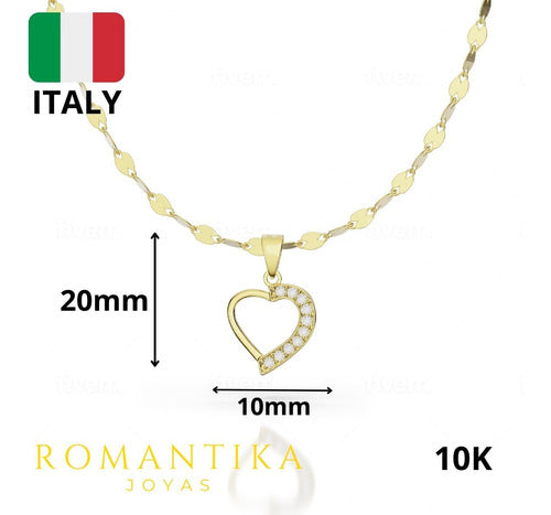 Collar Corazón Zirconia