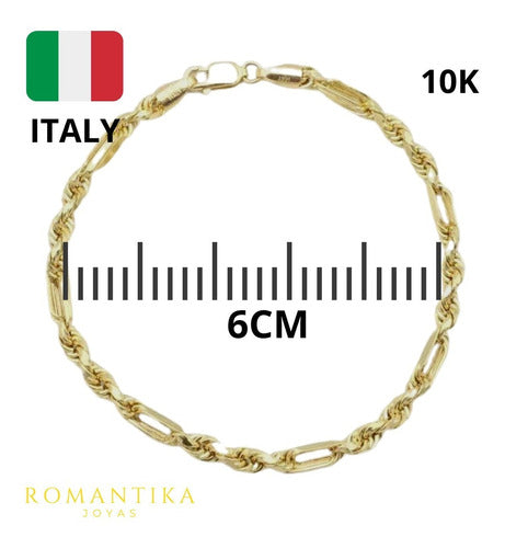 Pulsera Figaro Torzal Milano 3mm